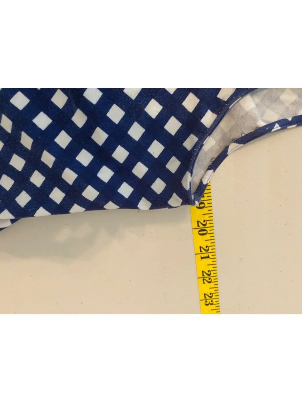 Kate Spade New York Blue & White Ruffle Neck Sleeveless Short Dress XL